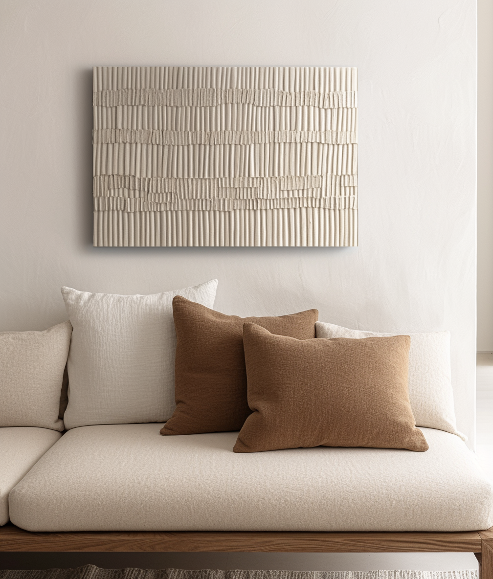 Textured Serenity: Minimalist Art