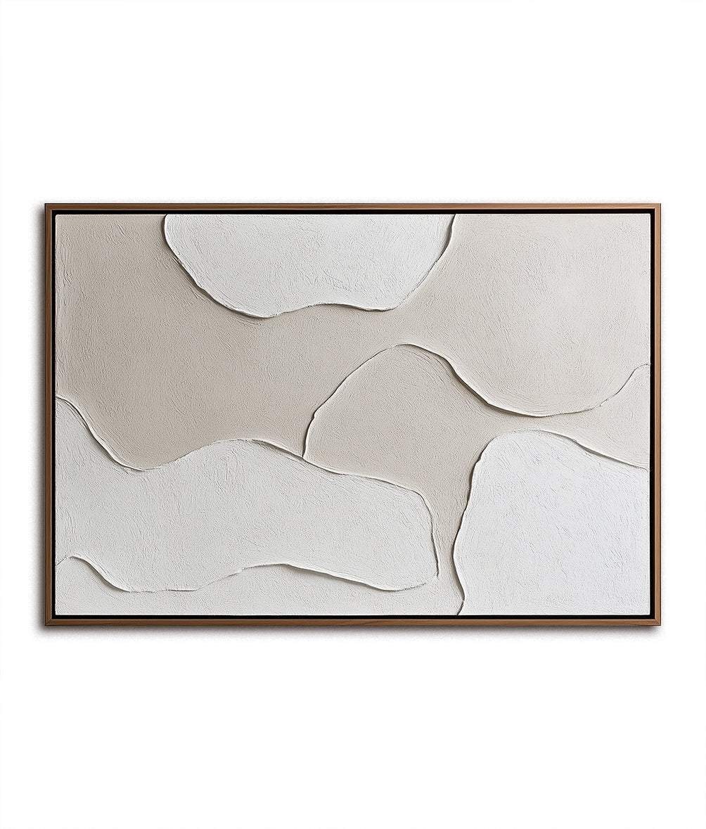 Tranquil Layers-Minimalist Light Hand Drawn Organic Soft Block Wall Art