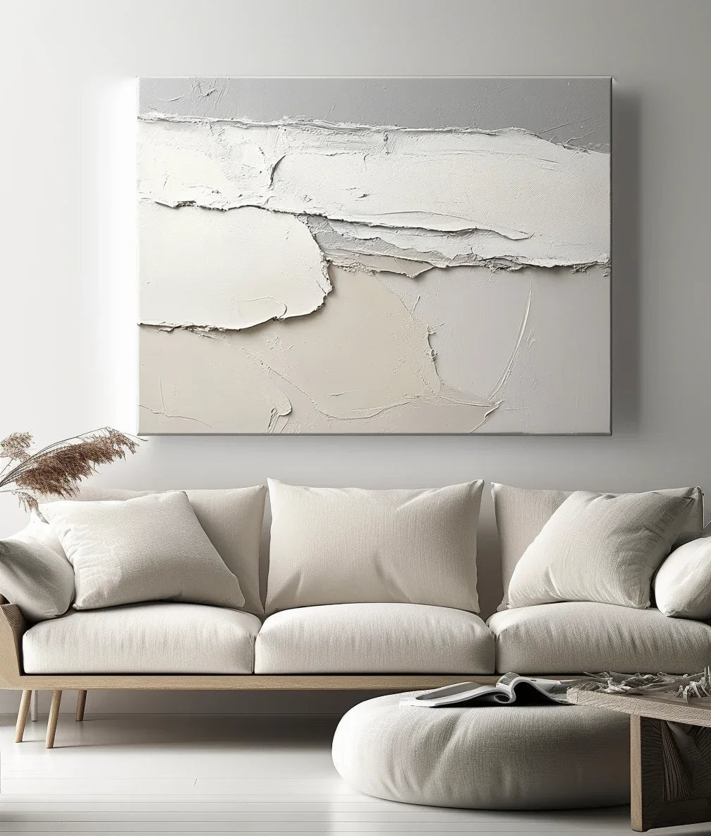 Whispering Horizons-Minimalist Layered Texture Wabi Sabi Wall Art - artextured