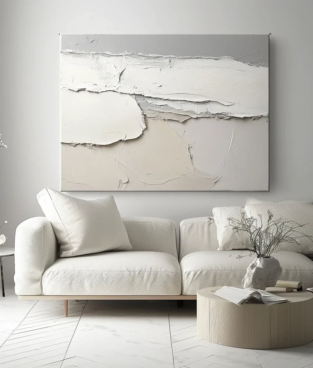 Whispering Horizons-Minimalist Layered Texture Wabi Sabi Wall Art - artextured