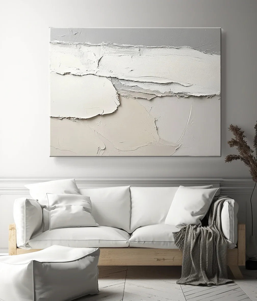 Whispering Horizons-Minimalist Layered Texture Wabi Sabi Wall Art - artextured