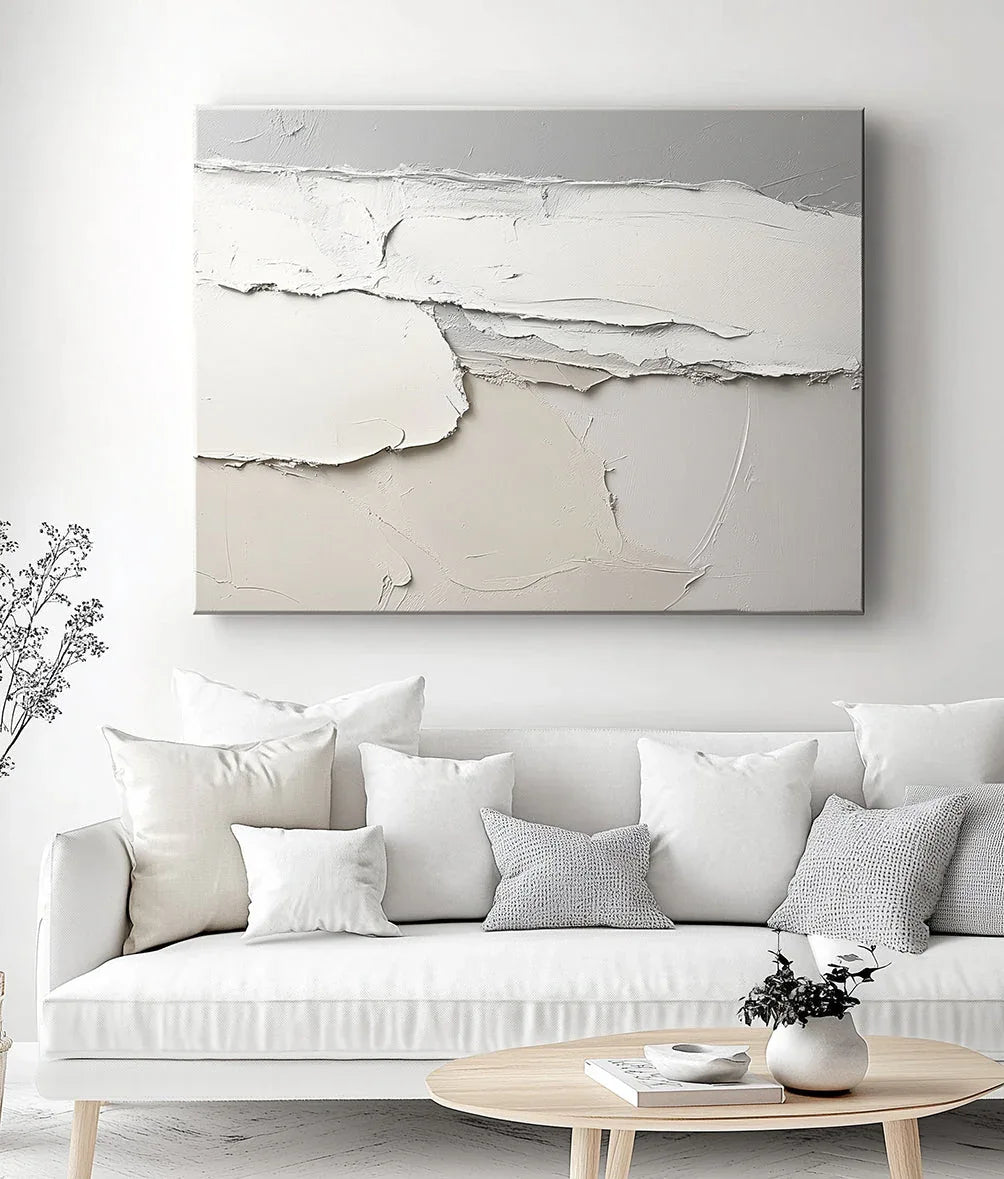 Whispering Horizons-Minimalist Layered Texture Wabi Sabi Wall Art - artextured
