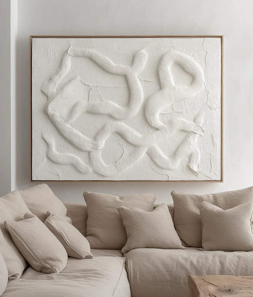 Textured Labyrinth - Flowing Minimalist Wall Art - artextured