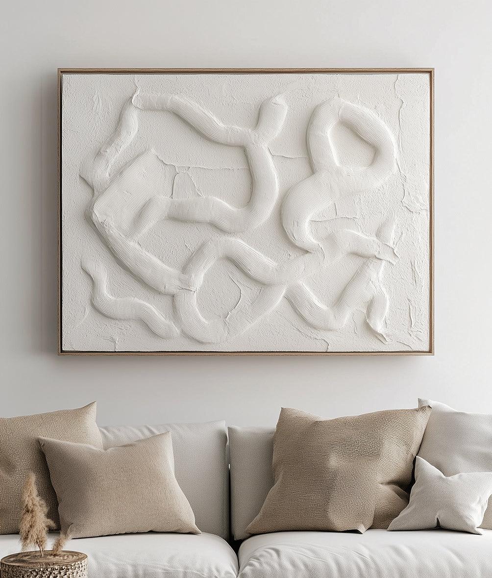 Textured Labyrinth - Flowing Minimalist Wall Art - artextured