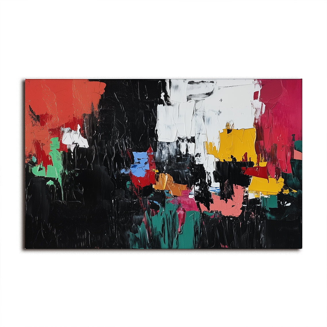 Urban Abstract Symphony-Abstract Color Block Turbulent Wall Art