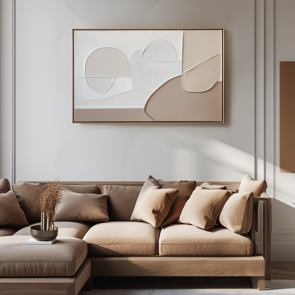 Earthy Form Relief-Soft Silhouette Minimalist Wall Art