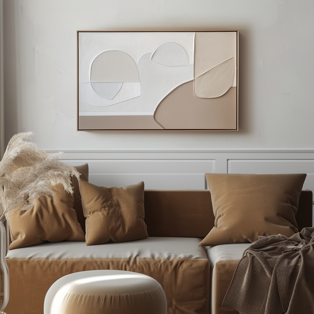 Earthy Form Relief-Soft Silhouette Minimalist Wall Art