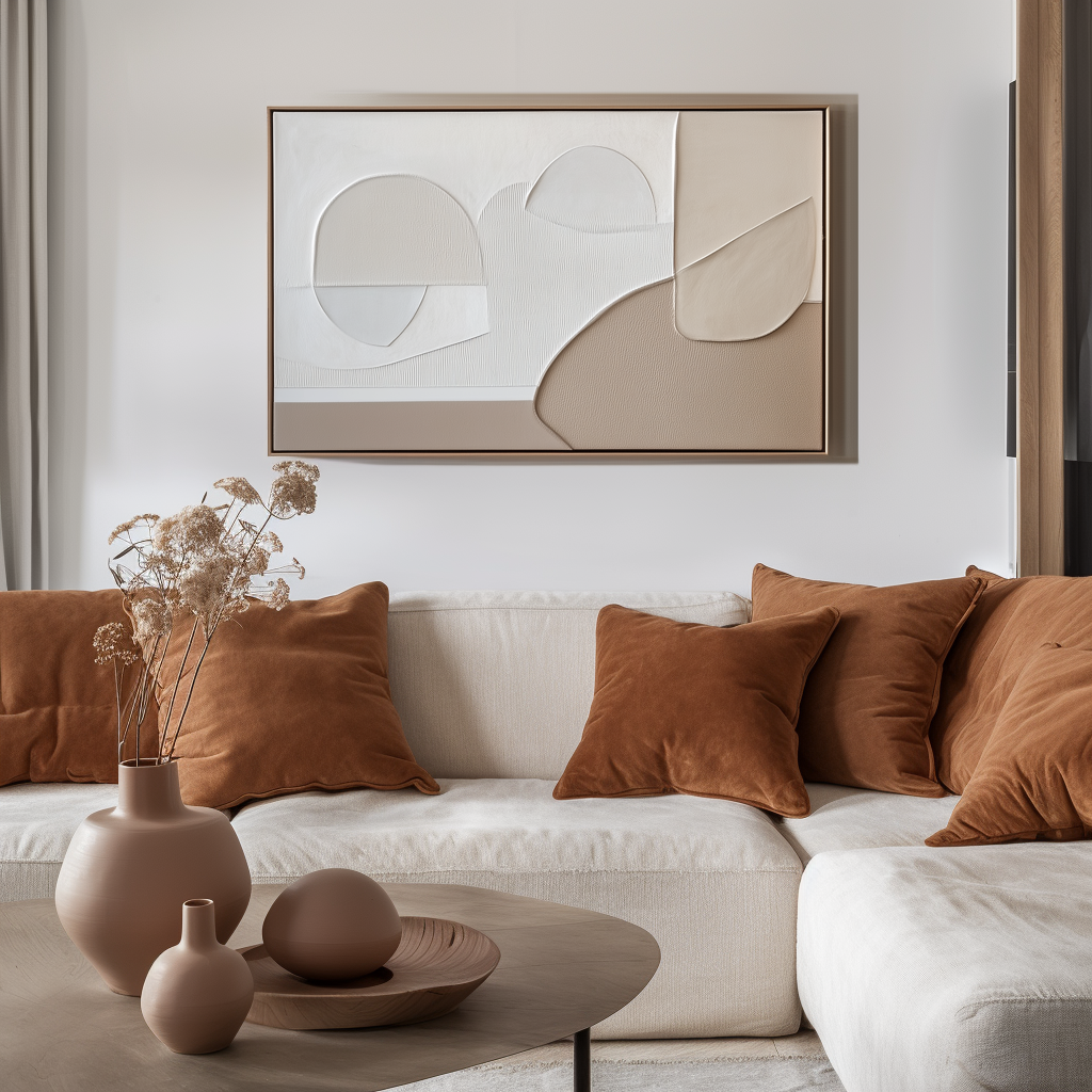 Earthy Form Relief-Soft Silhouette Minimalist Wall Art
