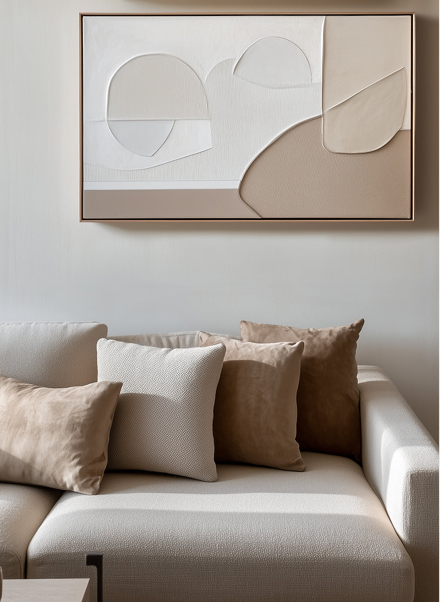 Earthy Form Relief-Soft Silhouette Minimalist Wall Art