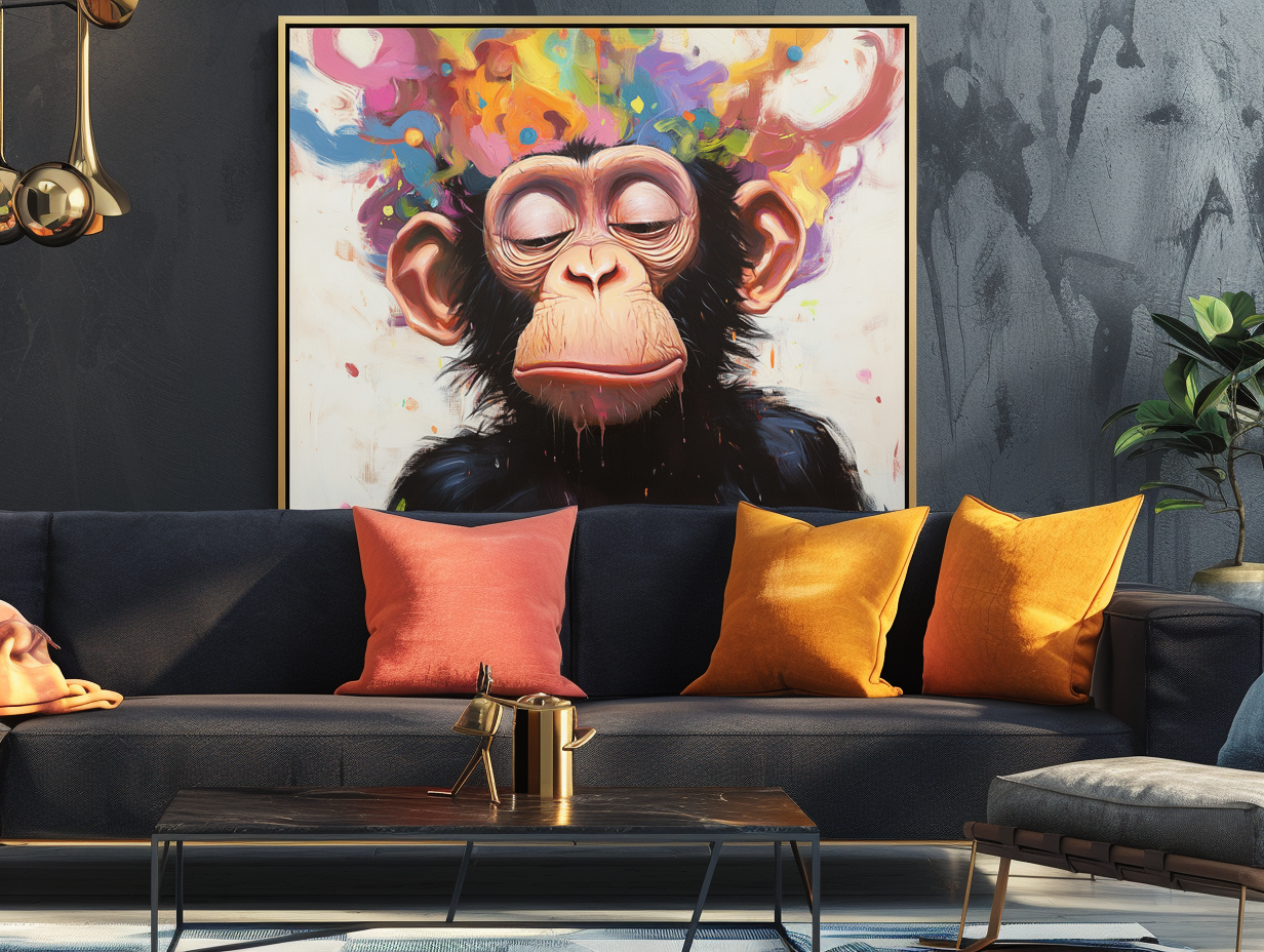 Colorful Monkey: Abstract Art