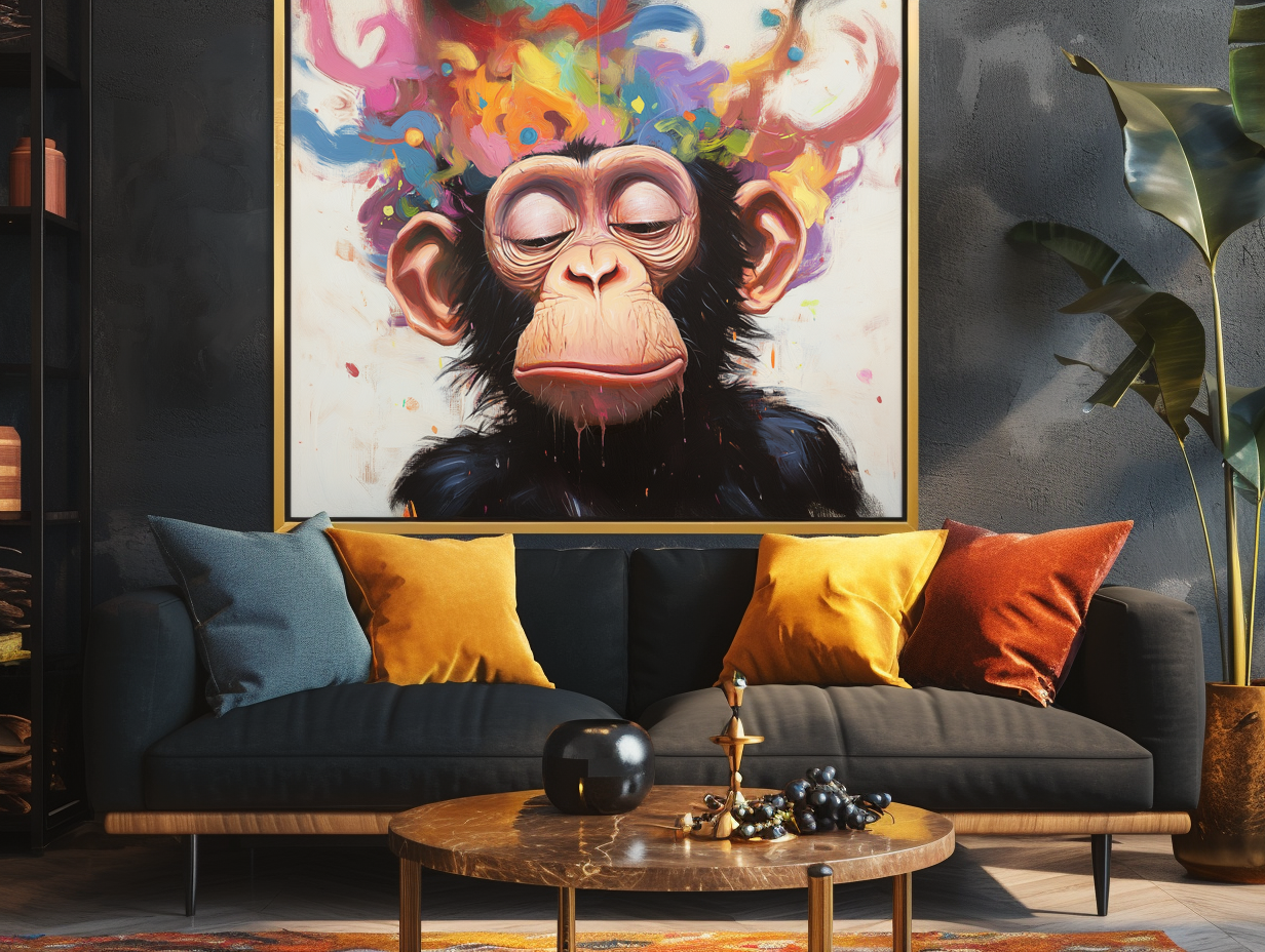 Colorful Monkey: Abstract Art