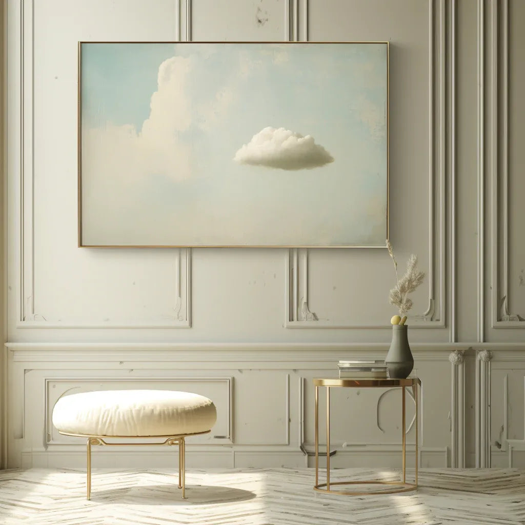 Floating Reverie-Modern Minimalist Abstract Cloud Texture Wall Art - artextured