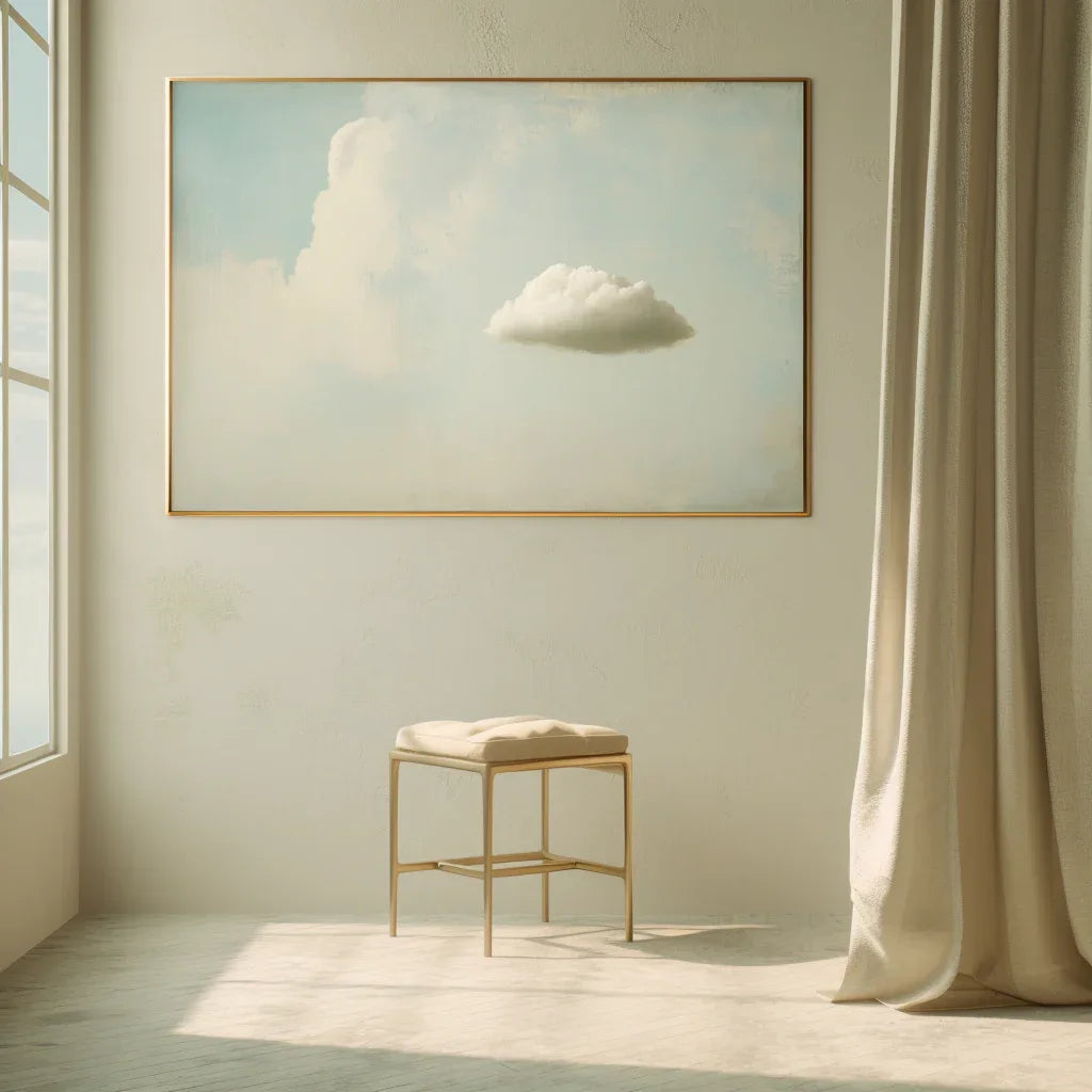 Floating Reverie-Modern Minimalist Abstract Cloud Texture Wall Art - artextured