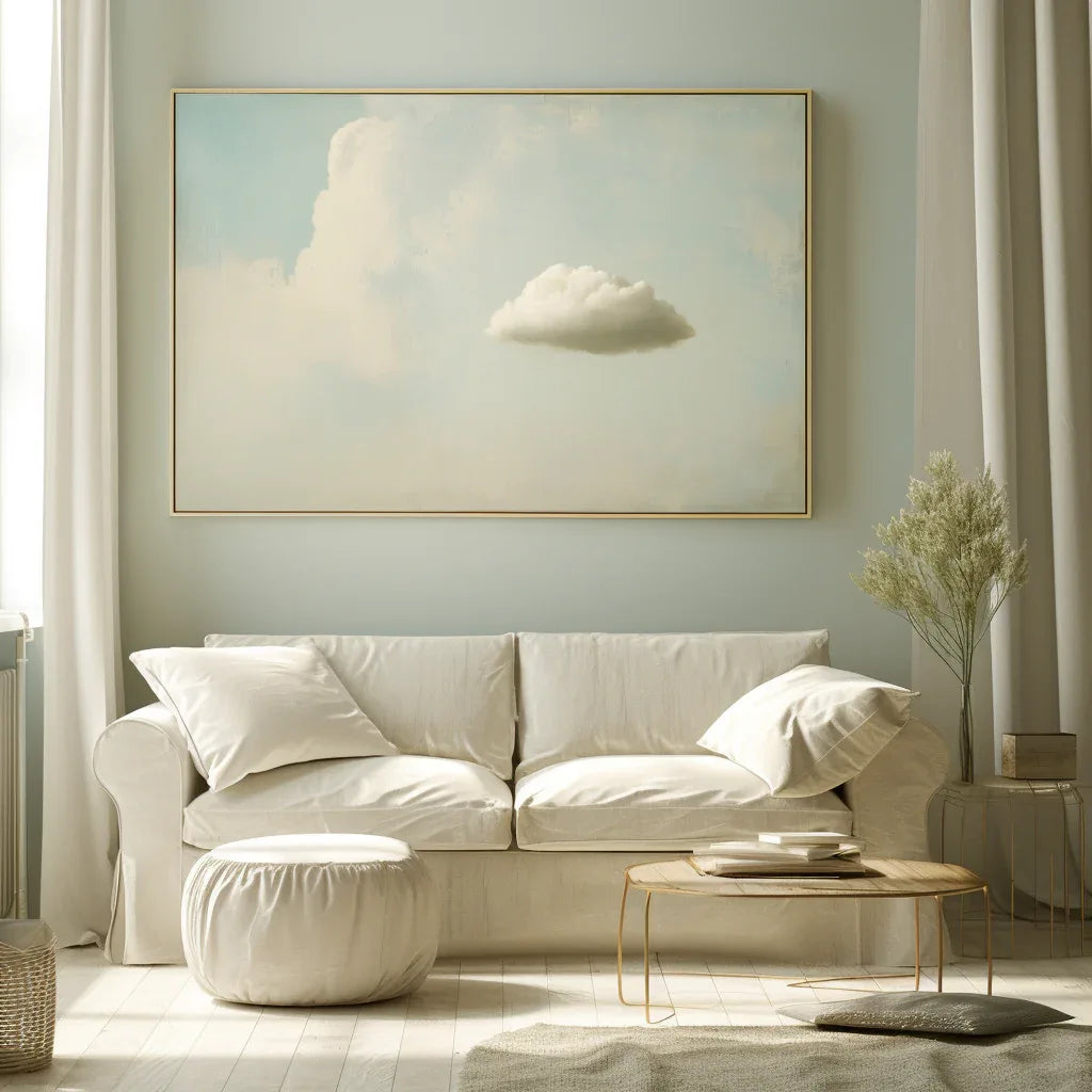 Floating Reverie-Modern Minimalist Abstract Cloud Texture Wall Art - artextured