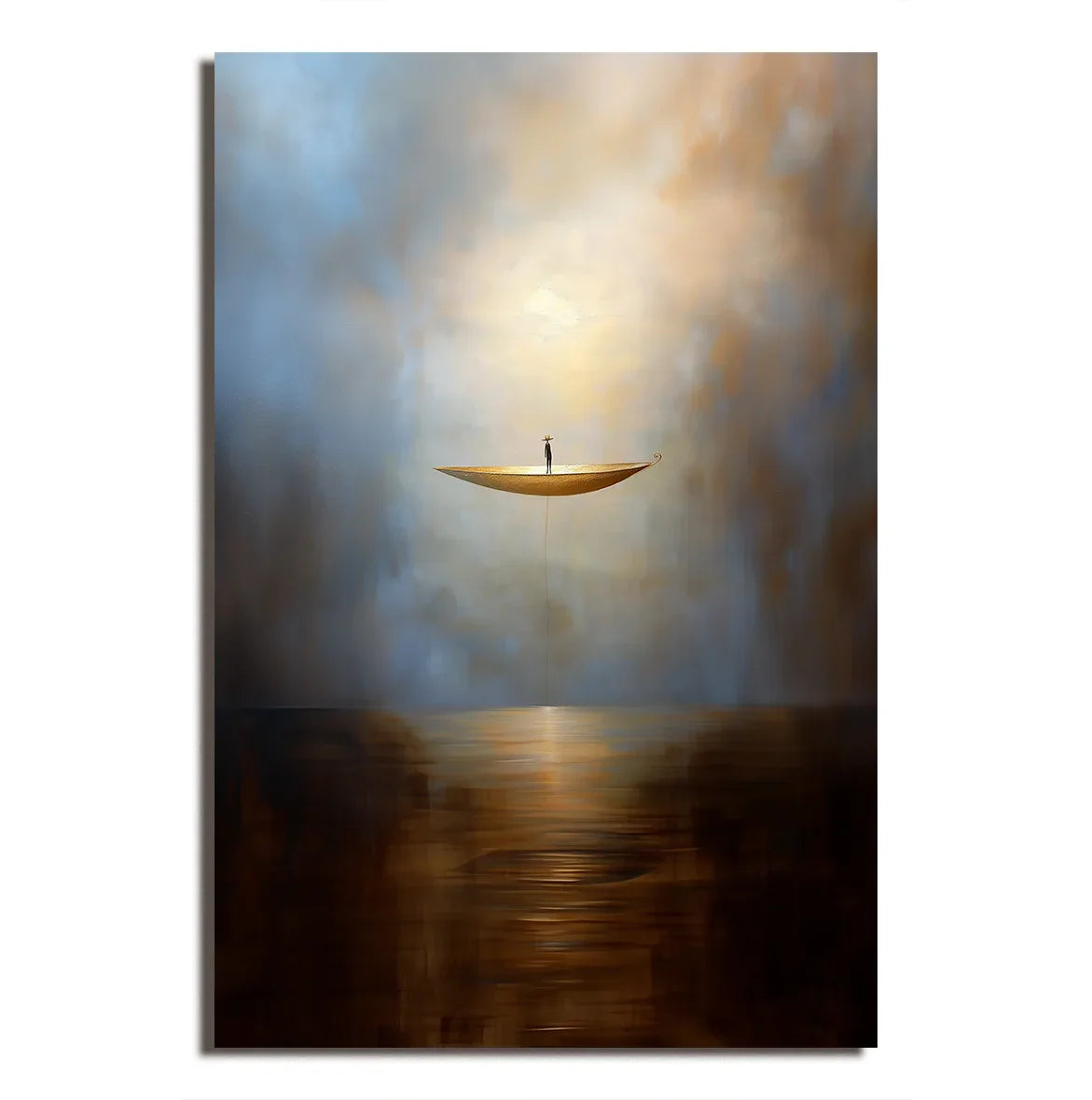 The Eternal Drift-Modern Abstract Sea Boat Texture Wall Art - artextured