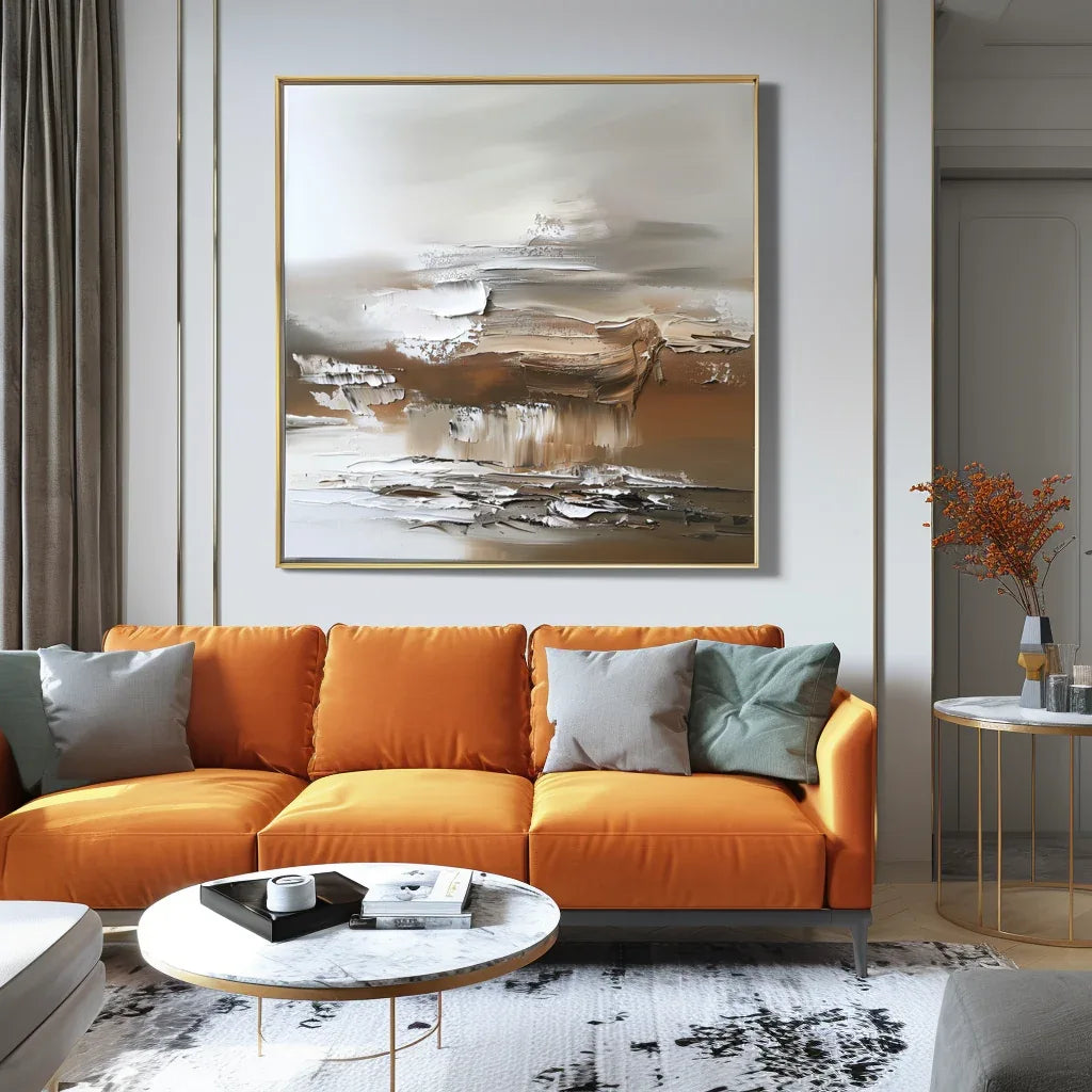 Earthen Symphony-Indoor or Living Room Warm Brown Natural Abstract Wall Art - artextured