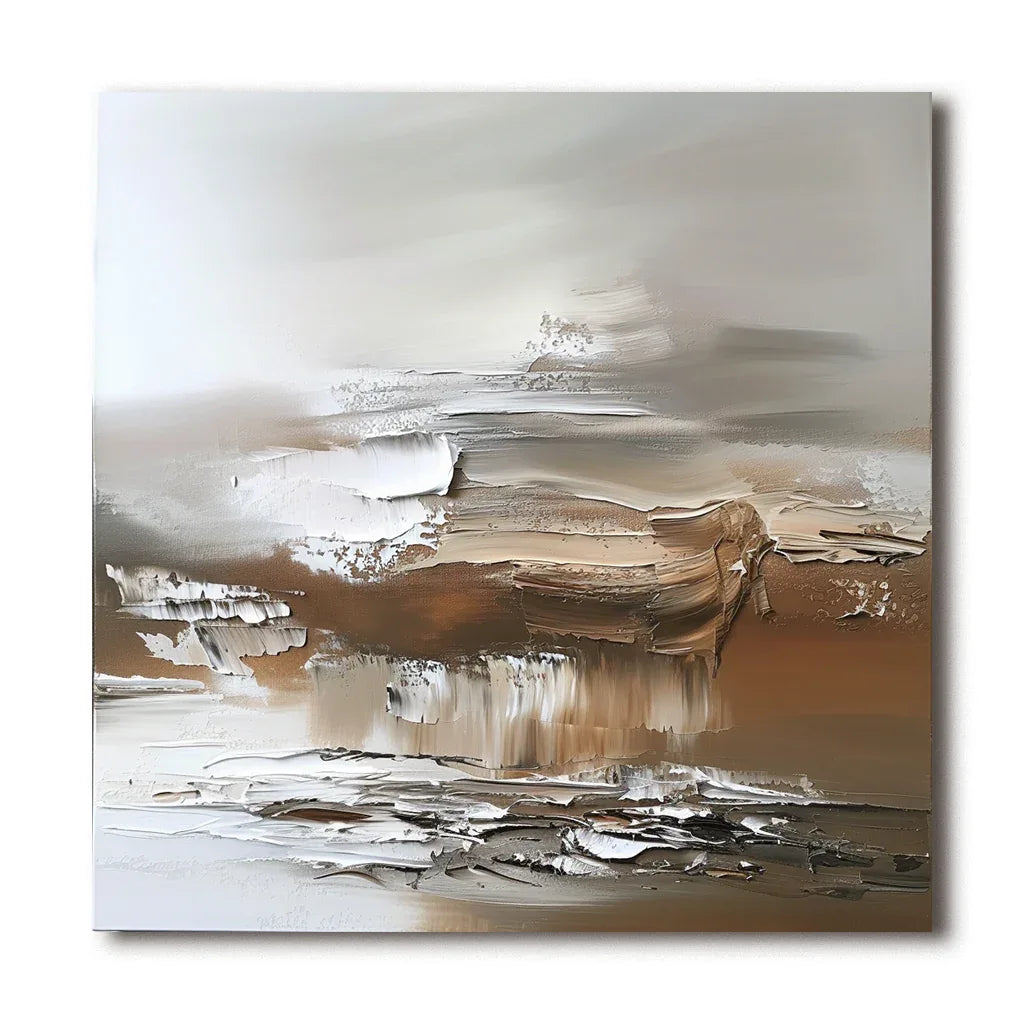 Earthen Symphony-Indoor or Living Room Warm Brown Natural Abstract Wall Art - artextured