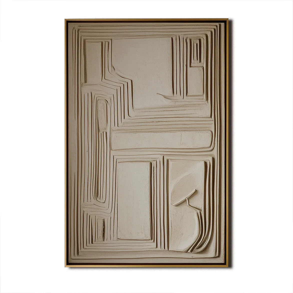 Classical Abstraction-Linear Depth Abstract Wall Art - artextured