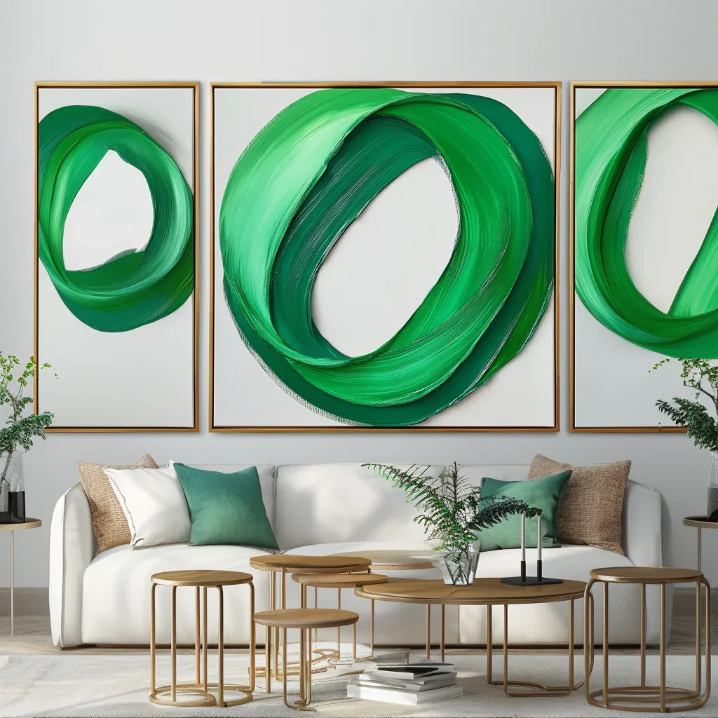 Loop of Light - Abstract Oil Painting for Minimalist Modern Wall Art - artextured