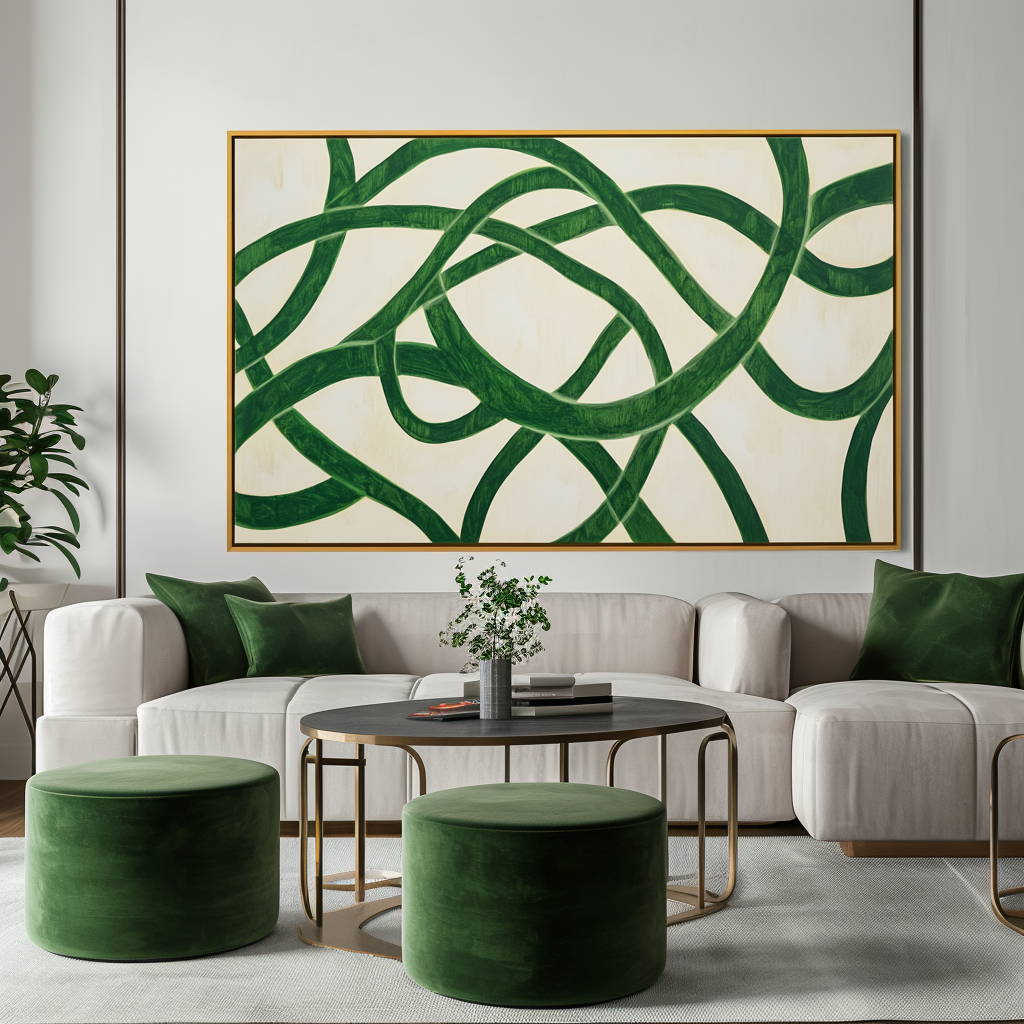 Tangled Rhythm - Abstract Oil Painting for Textured Modern Wall Art
