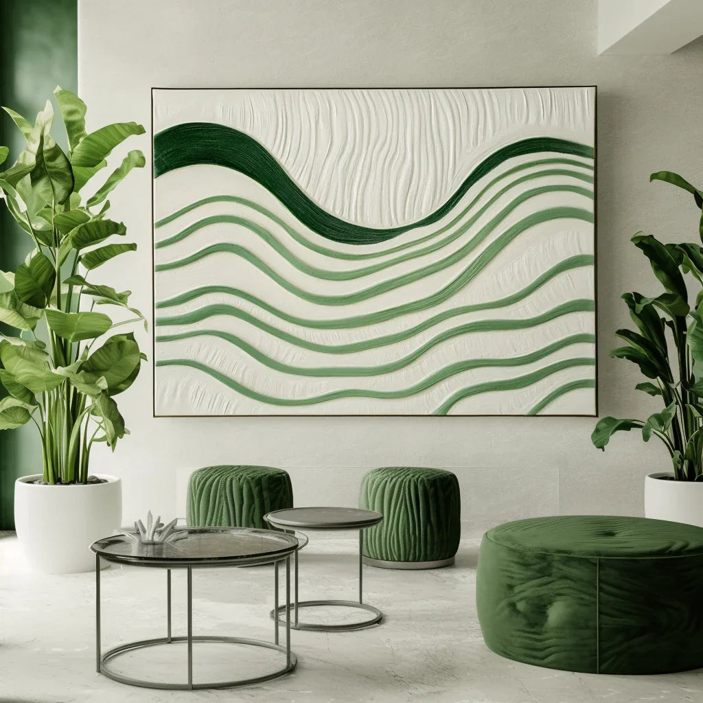 Rhythms of Silence - Abstract Oil Painting for Textured Modern Wall Art - artextured