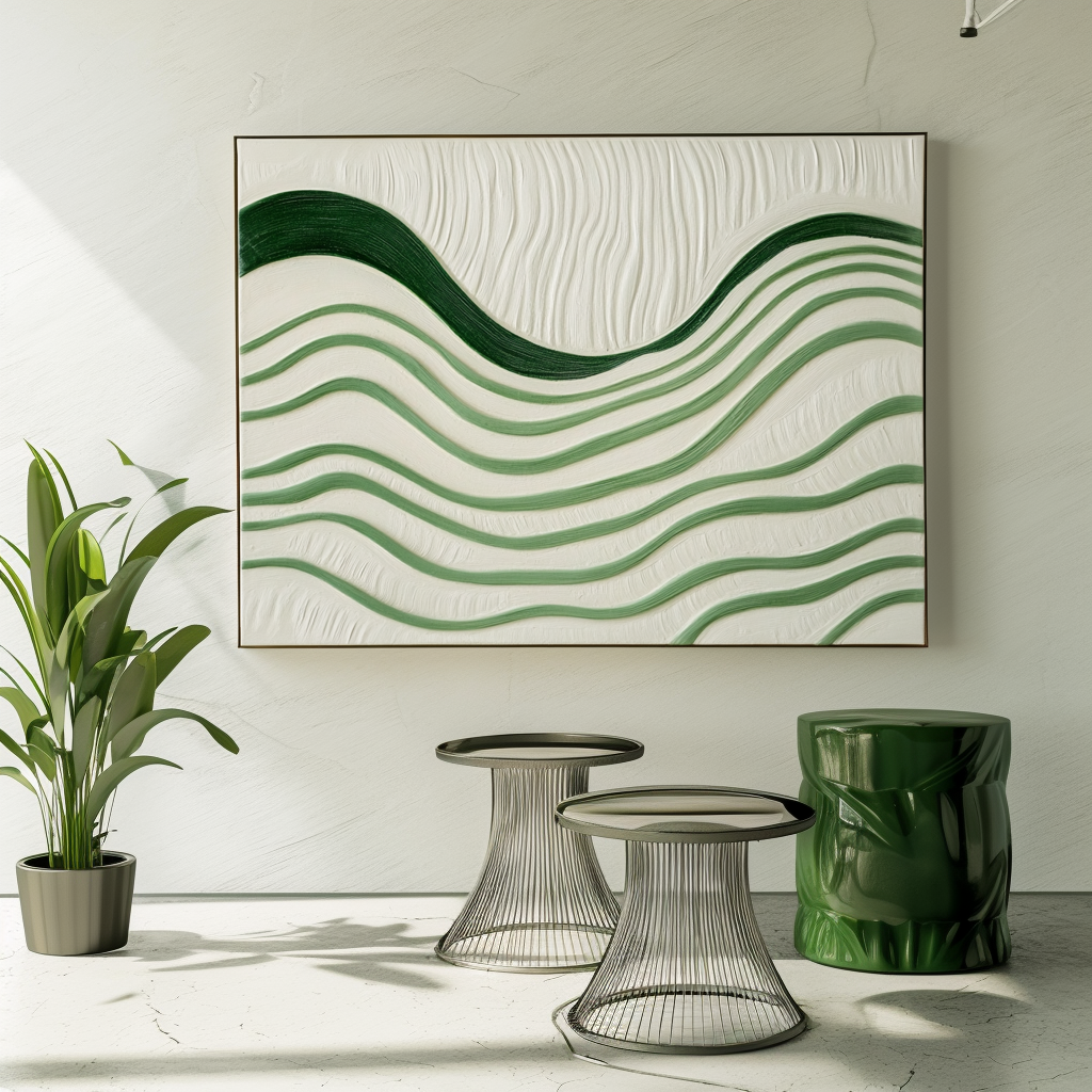 Rhythms of Silence - Abstract Oil Painting for Textured Modern Wall Art