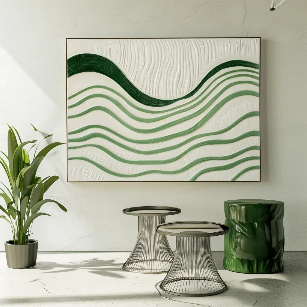 Rhythms of Silence - Abstract Oil Painting for Textured Modern Wall Art - artextured