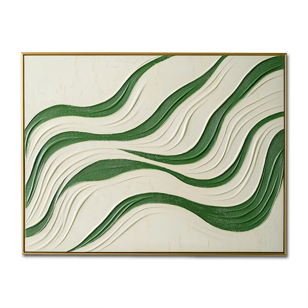 Echo Drift - Abstract Oil Painting For Wavy Line Modern Wall Art - artextured
