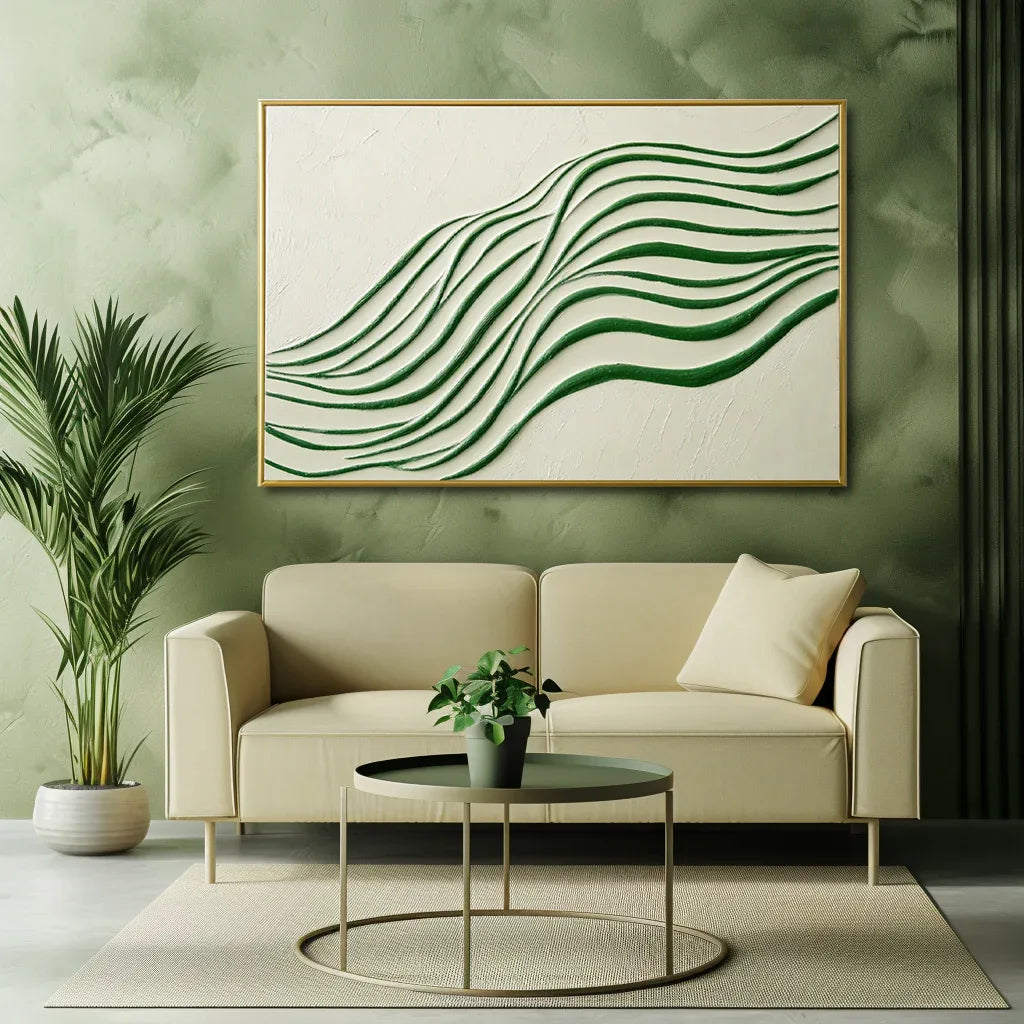 Whispering Lines - Abstract Oil Painting For Minimalist Wall Art - artextured