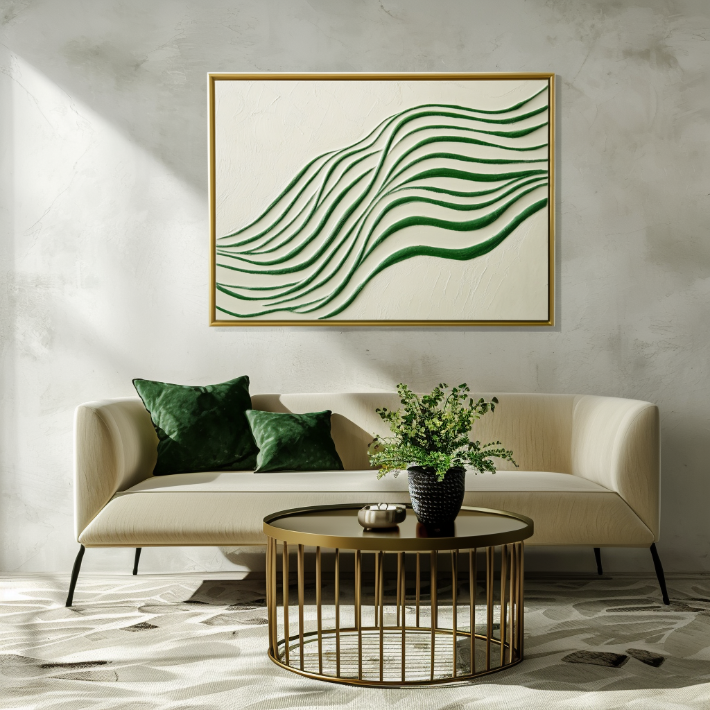 Whispering Lines - Abstract Oil Painting For Minimalist Wall Art