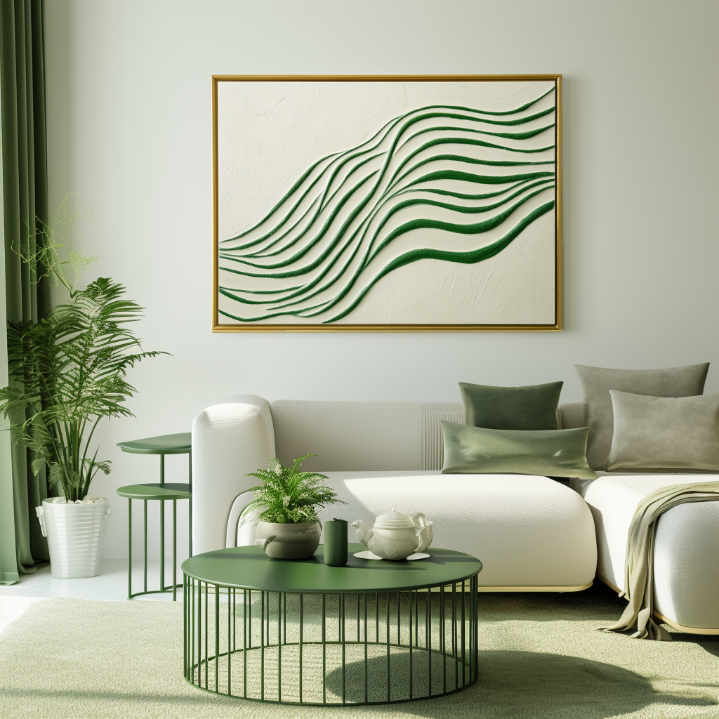 Whispering Lines - Abstract Oil Painting For Minimalist Wall Art