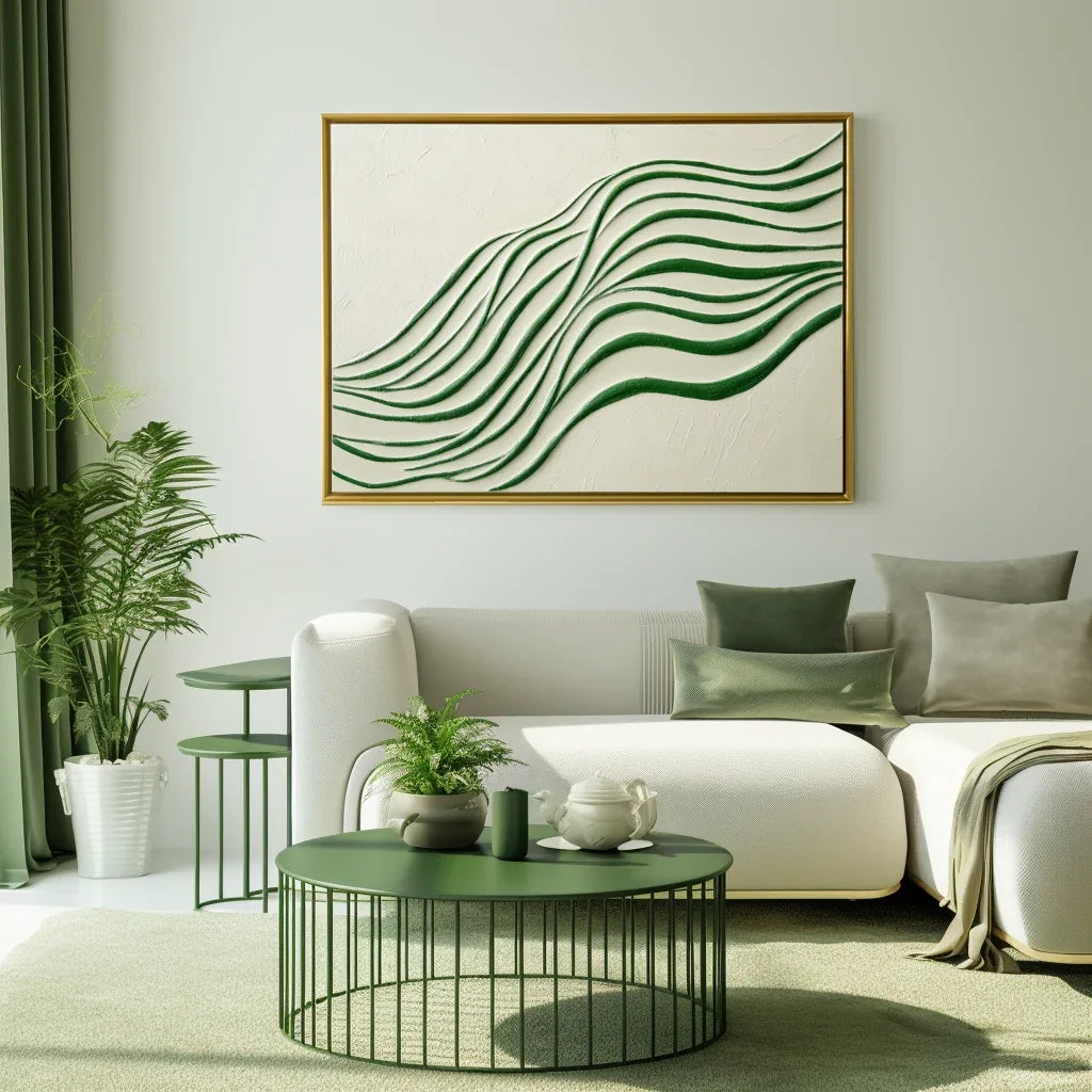 Whispering Lines - Abstract Oil Painting For Minimalist Wall Art - artextured