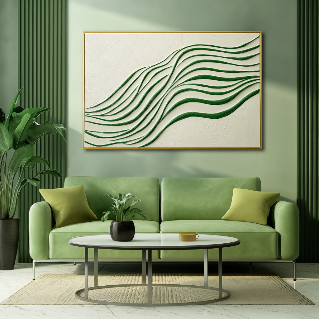 Whispering Lines - Abstract Oil Painting For Minimalist Wall Art