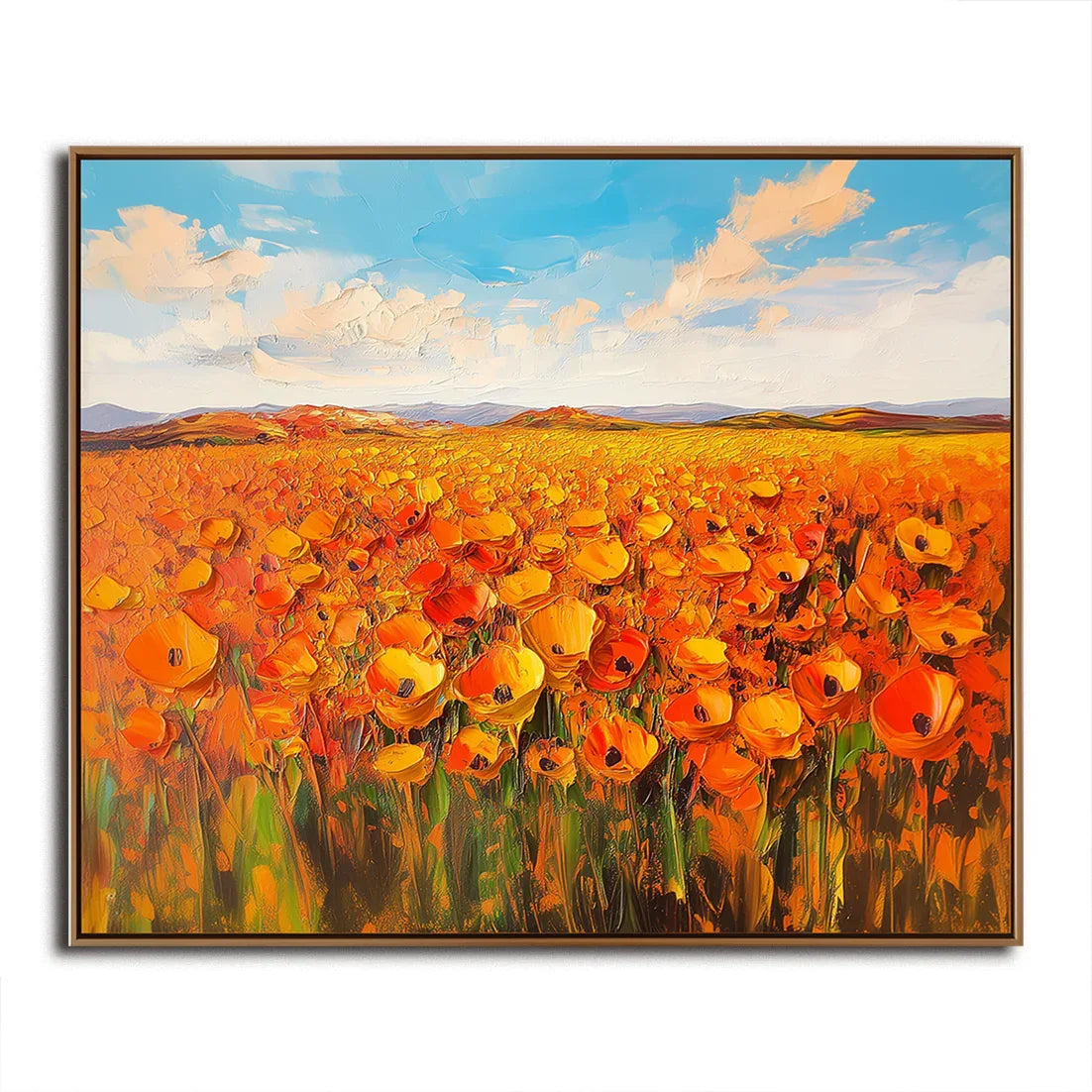 Golden Horizon - Hand-Painted Landscape Wall Art - artextured