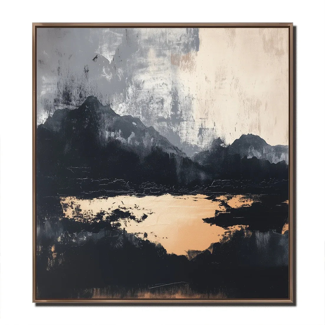 Silent Range - Abstract Landscape Oil Painting for Modern Spaces - artextured