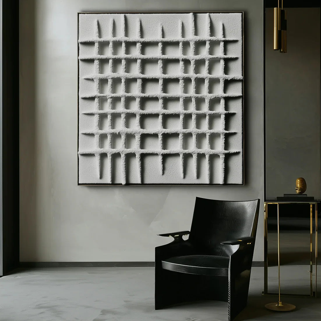 Tactile Geometry-Minimalist 3D Mesh Texture Wall Art - artextured