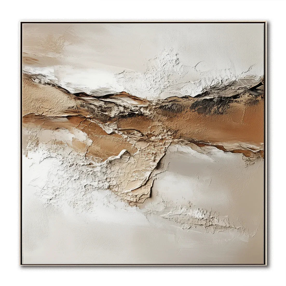 Earthy Texture and Soft Tones 1 - Minimalist Abstract Painting - artextured