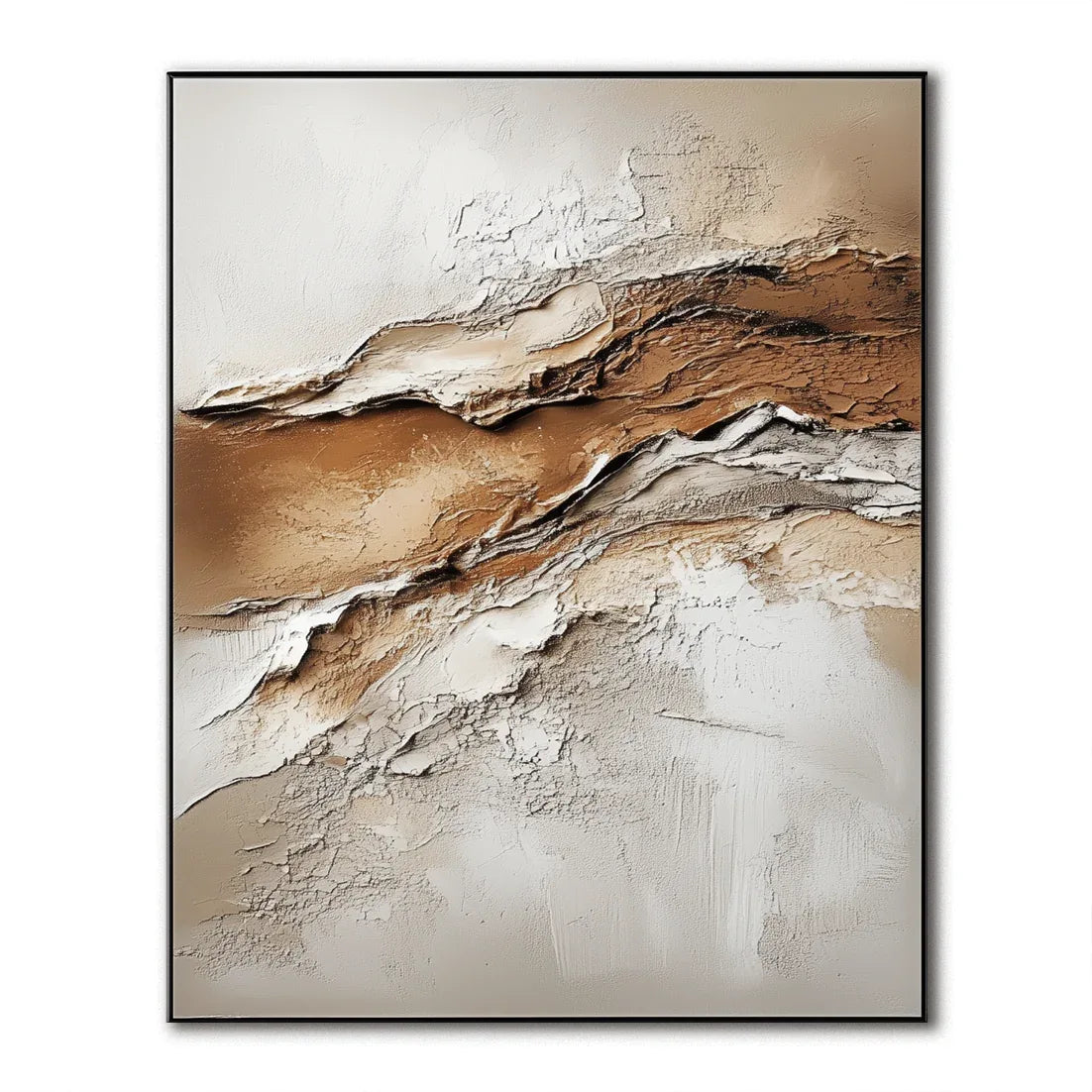 Earthy Texture and Soft Tones 2 - Textured Abstract Painting - artextured