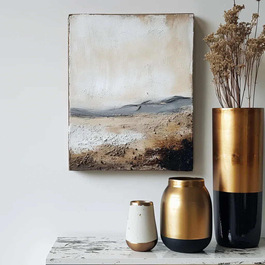 Abstract Landscape in Earthy Tones 1 - Textured Nature Art - artextured