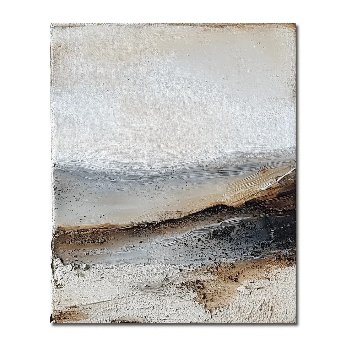 Silent Horizon - Abstract Wall Art of Natural Atmosphere in Indoor or Bedroom - artextured