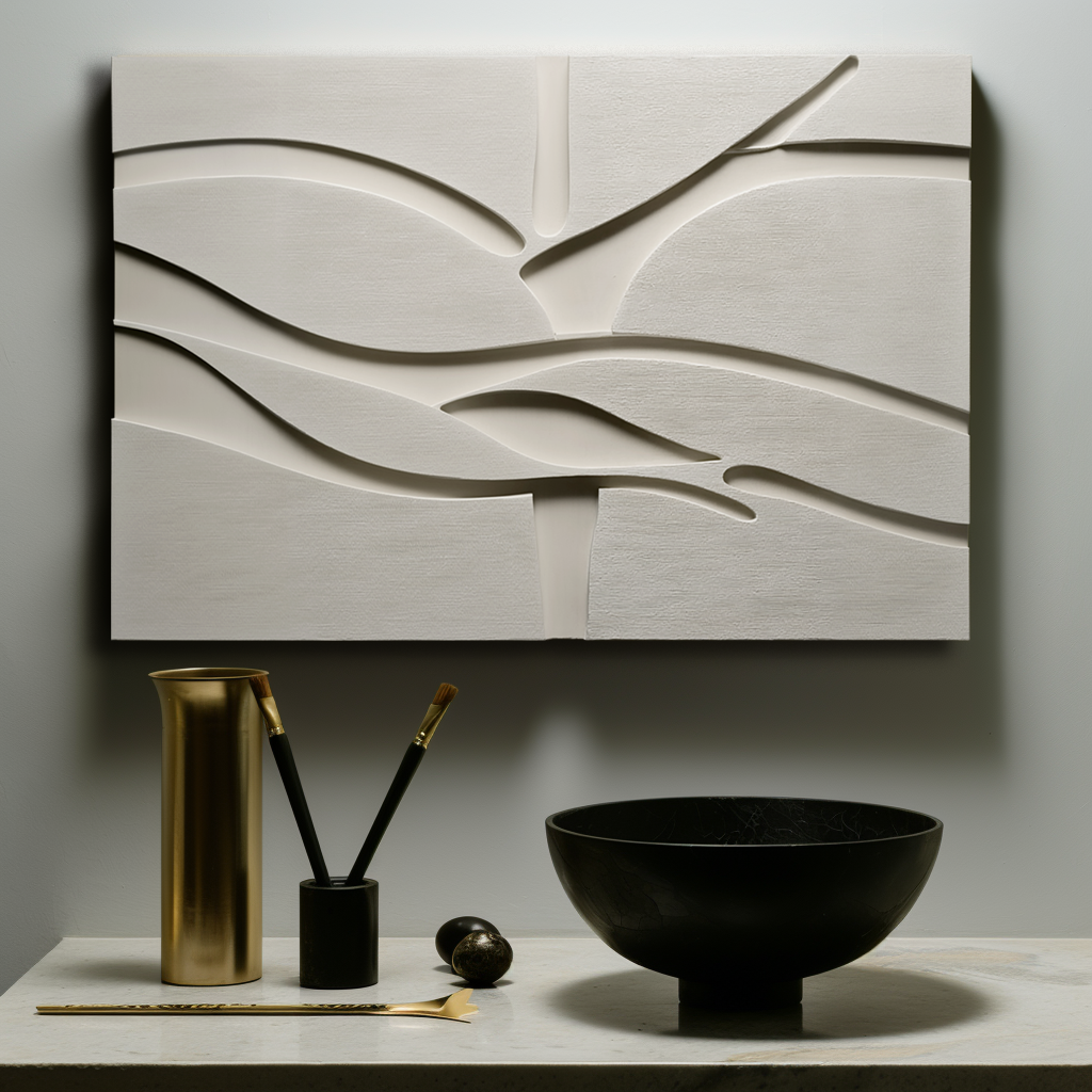 Silent Flow - Minimalist Textured Wall Art for Modern Interiors
