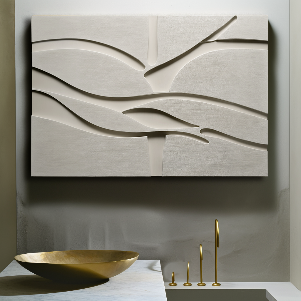 Silent Flow - Minimalist Textured Wall Art for Modern Interiors
