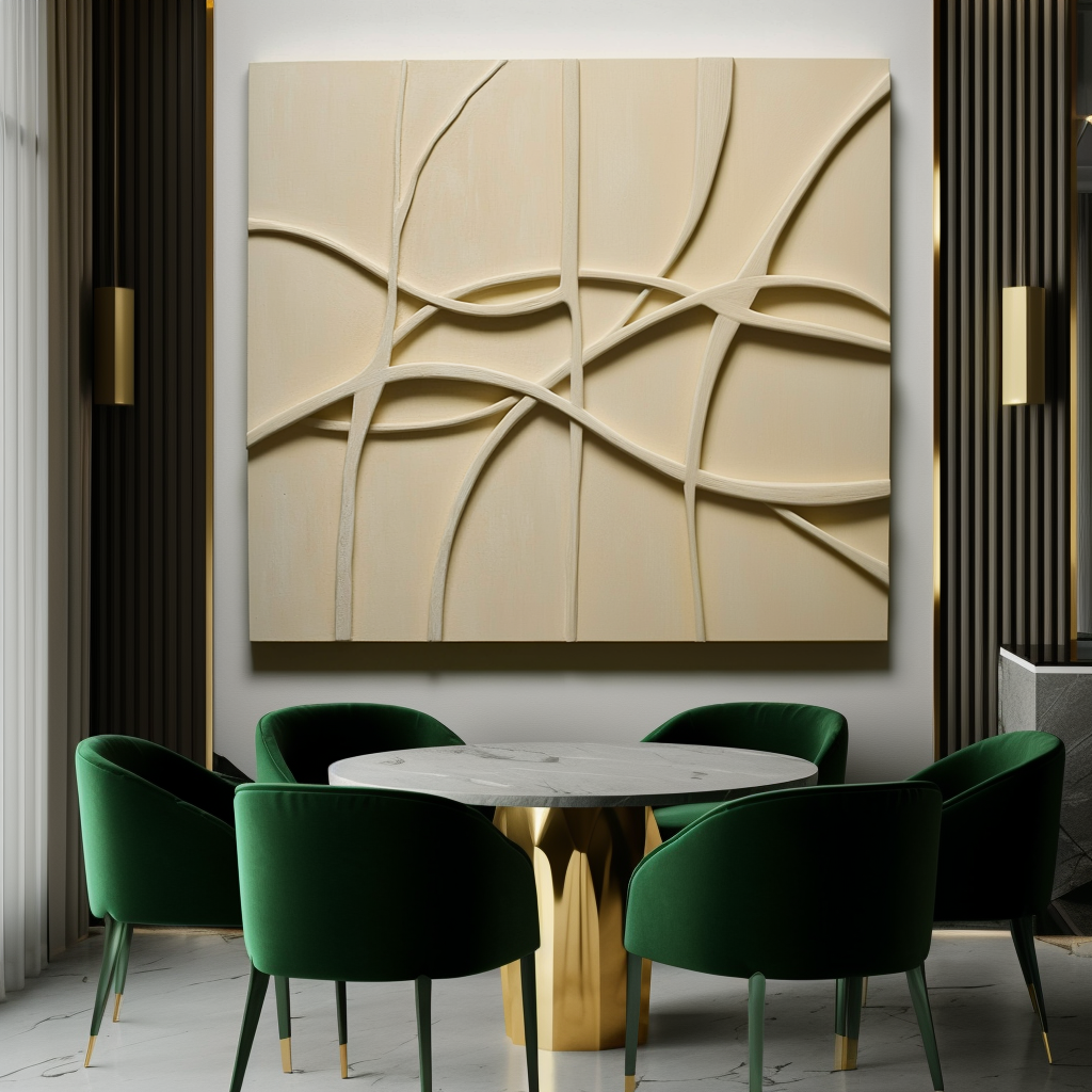 Woven Silence - Minimalist 3D Wall Art with Flowing Interlaced Lines