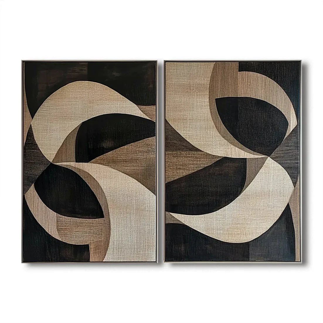 Harmony in Motion-Geometric Abstract Wooden Double Layered Decorative Wall Art (Set of 2) - artextured