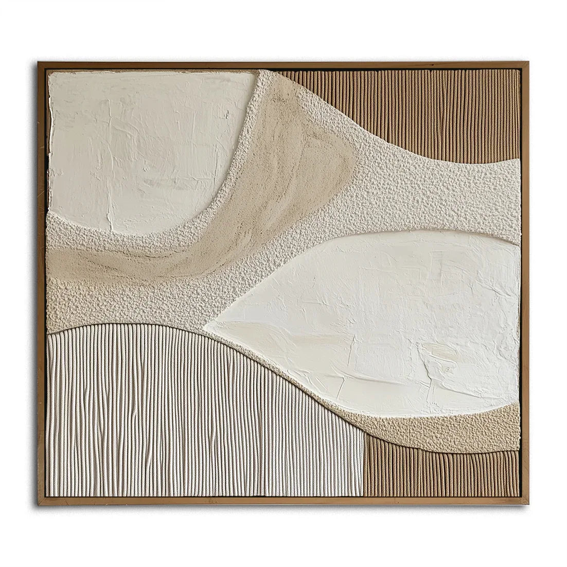 Earthline Flow-Minimalist Texture Abstract Art Oil Painting - artextured