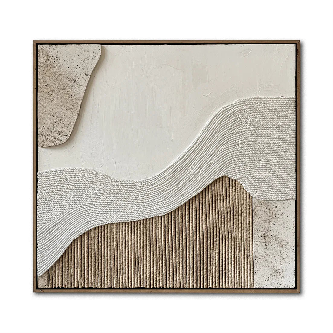 Echoes of Earth-Modern Abstract Style Ridge Texture Wall Art - artextured