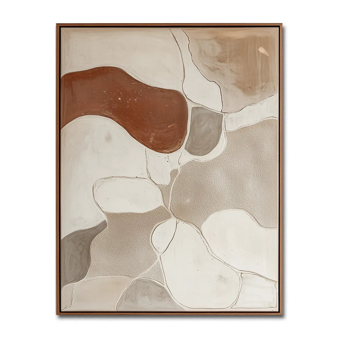 Earthen Harmony-Modern Minimalist Wabi-Sabi Style Abstract Wall Art - artextured