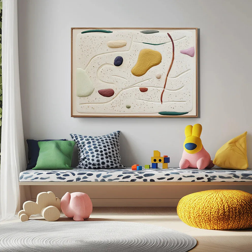 Tactile Harmony-Hand Drawn Geometric and Playful Texture Wall Art - artextured