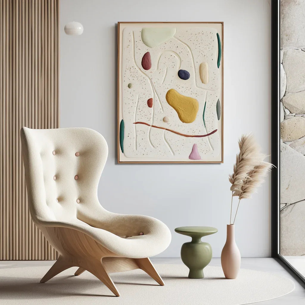 Tactile Harmony-Hand Drawn Geometric and Playful Texture Wall Art - artextured