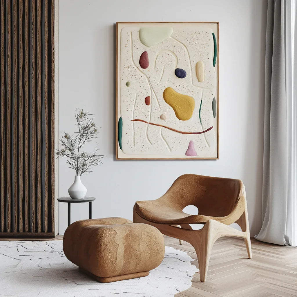 Tactile Harmony-Hand Drawn Geometric and Playful Texture Wall Art - artextured